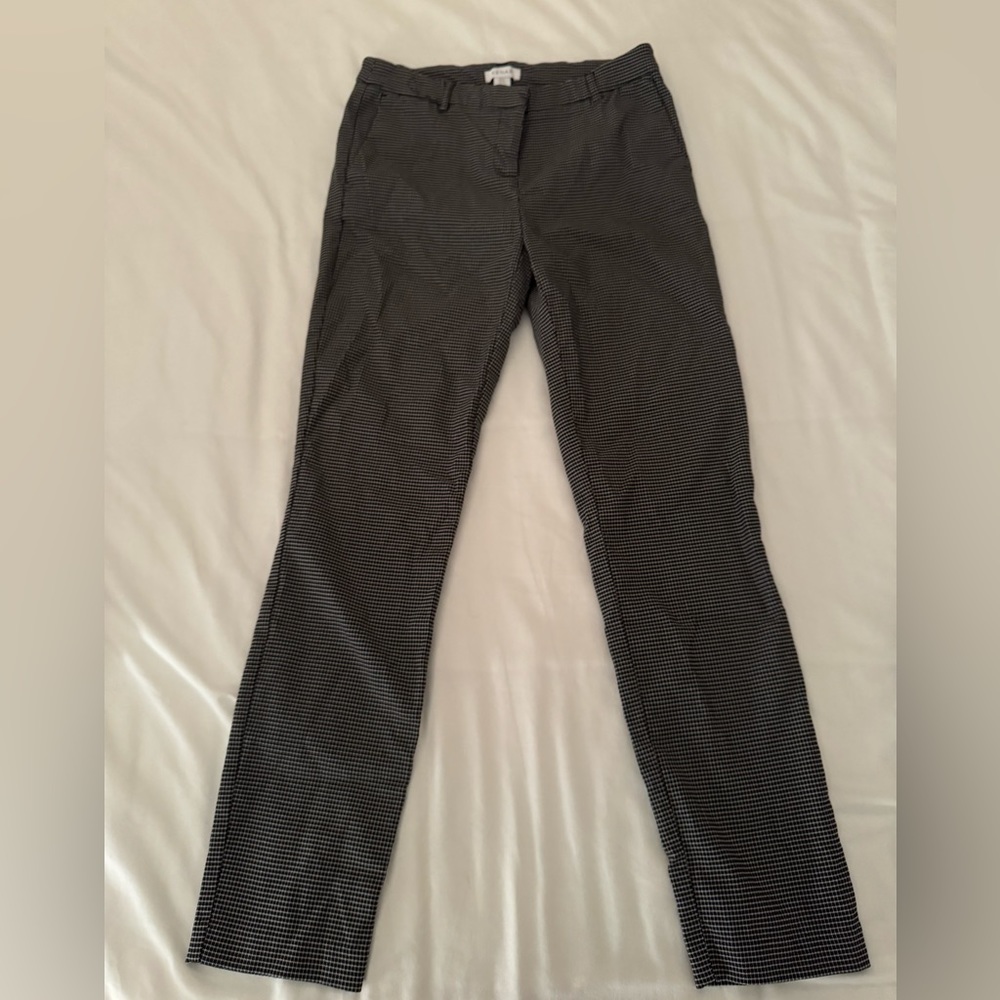 Plaid Black and White Dress Pant